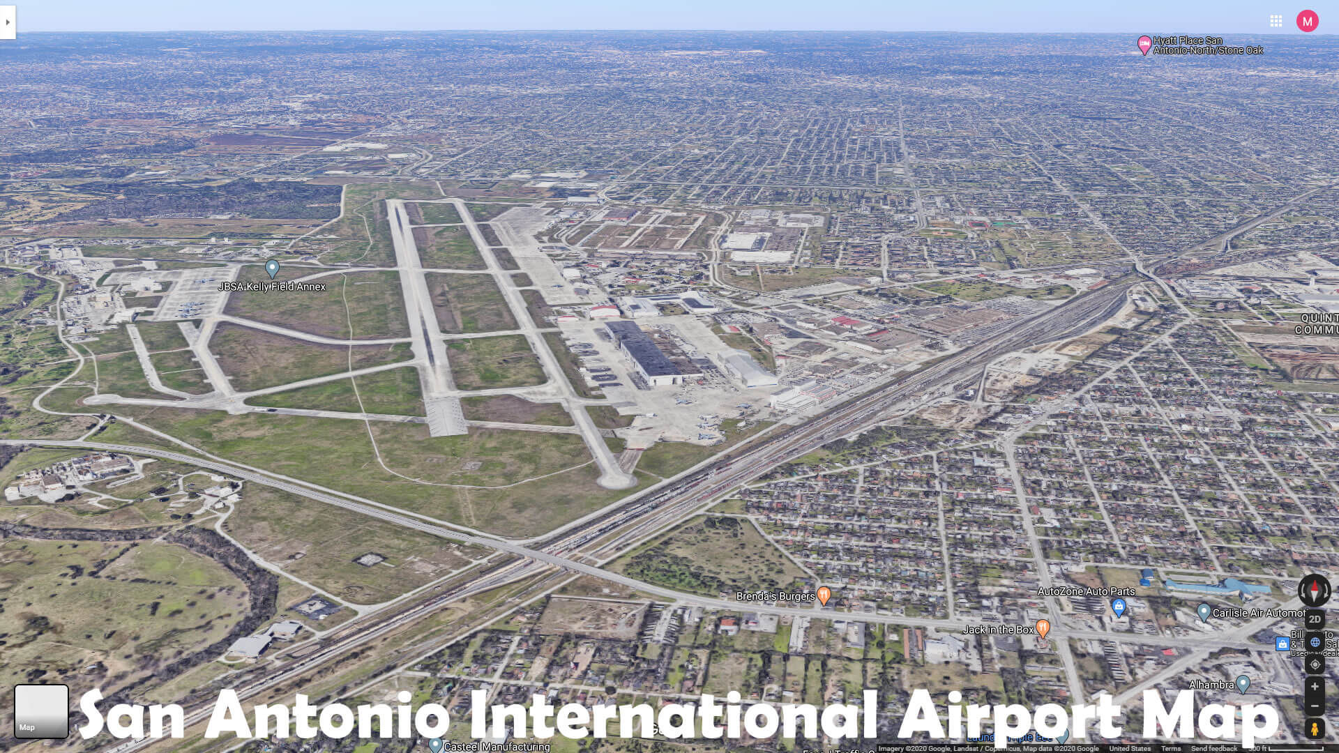 San Antonio International Airport Map